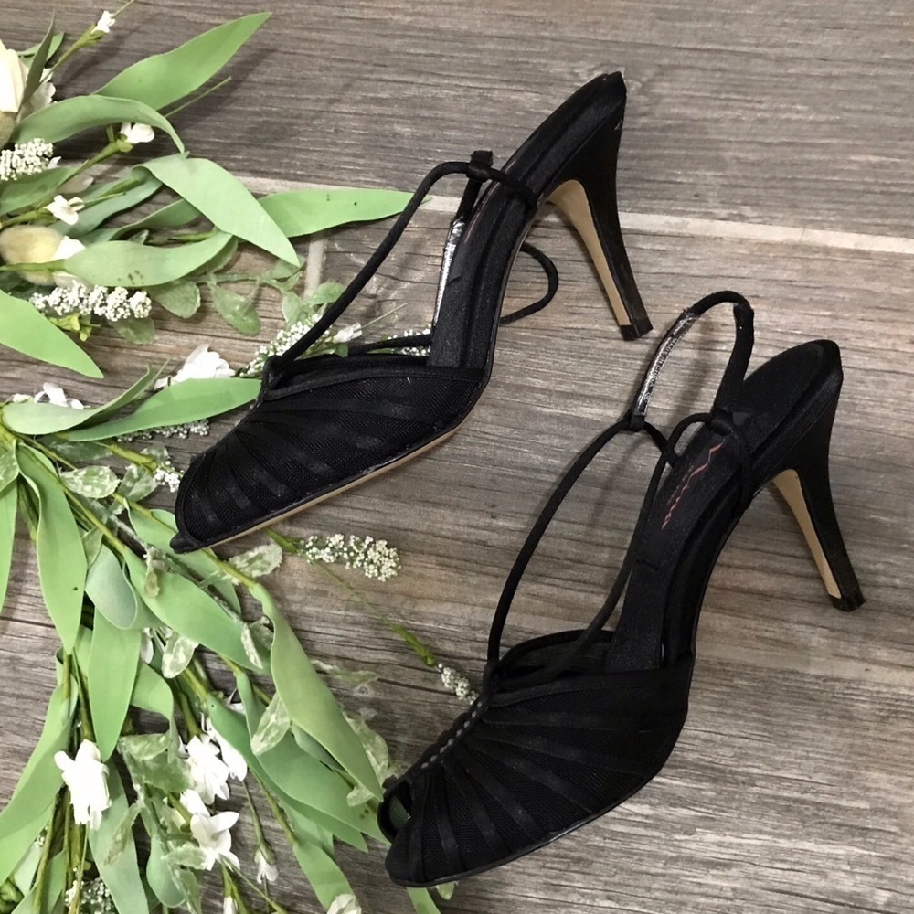 Nina Mesh and Satin Heels